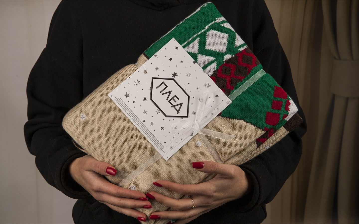 Фото - Плед полуторний Прованс Holiday gnome 130х170 (031663)