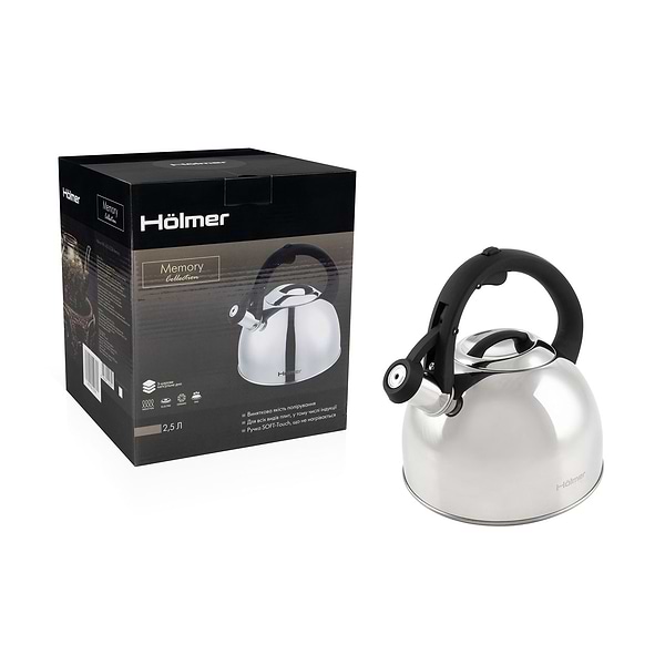 Фото - Чайник металлический Holmer WK-1425-BCSS Memory