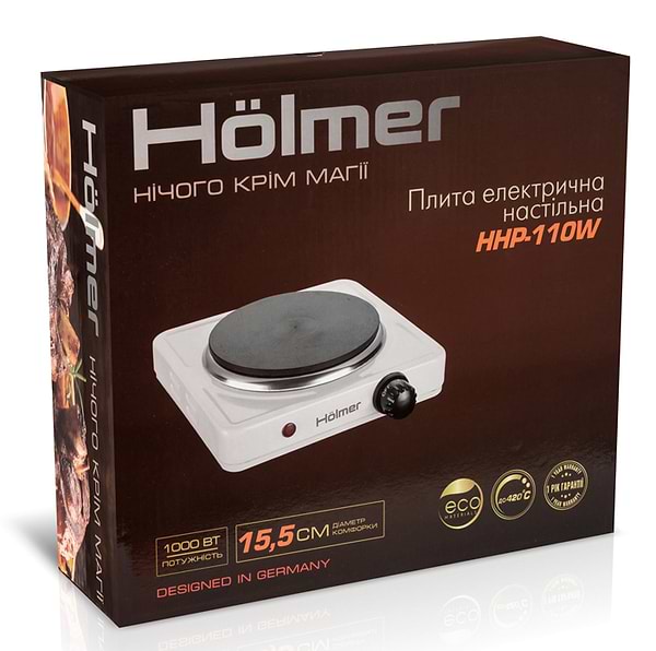 Фото - Плита електрична настільна Holmer HHP-110W