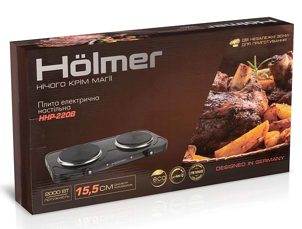 Фото - Уцінка - Плита електрична настільна Holmer HHP-220B #