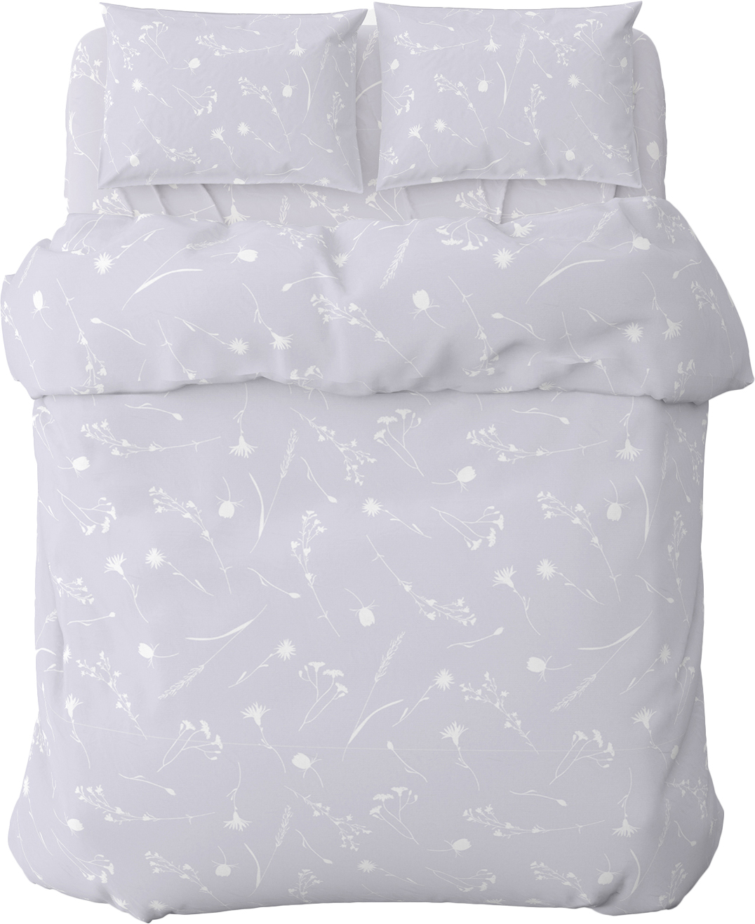 Комплект постельного белья Home Line Полутораспальный Бязь +нав 50х70 см Васильки белые на лавандовом (173306)