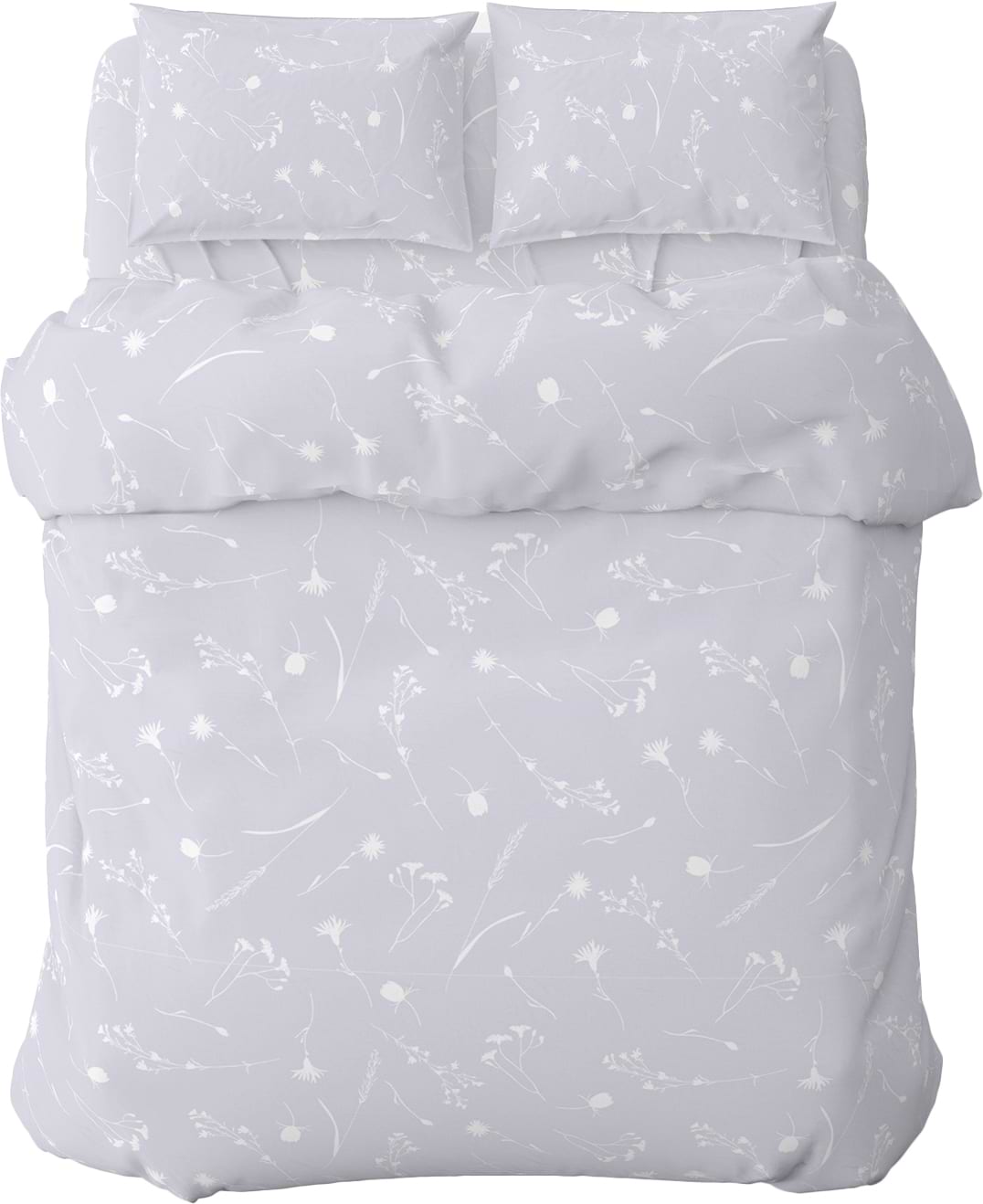 Фото - Комплект постельного белья Home Line Полутораспальный Бязь +нав 50х70 см Васильки белые на лавандовом (173306)