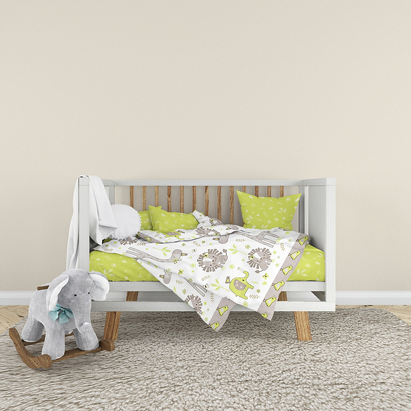 Фото - Комплект постільної білизни дитячий Home Line Бязь +нав 40х60 см МАДАГАСКАР кавово-салатовий (193594)