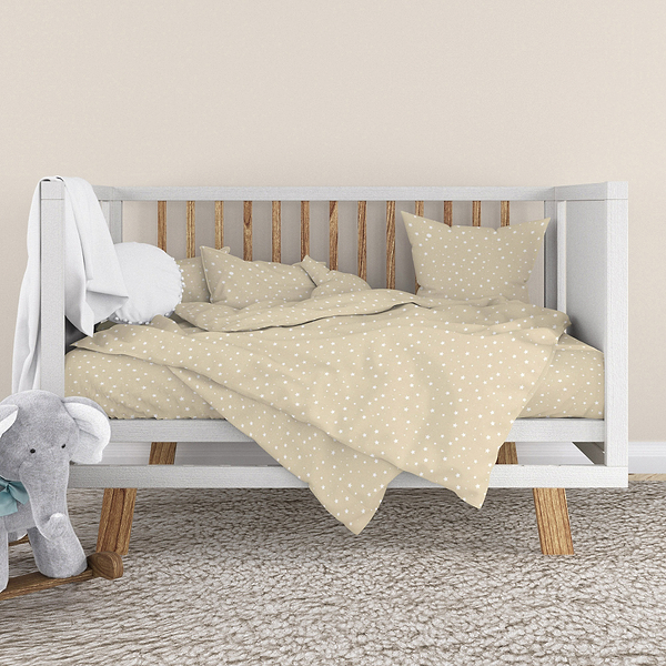 Фото - Комплект постільної білизни дитячий Home Line Бязь +нав 40х60 см ЗОРІ різні бежевий (193597)