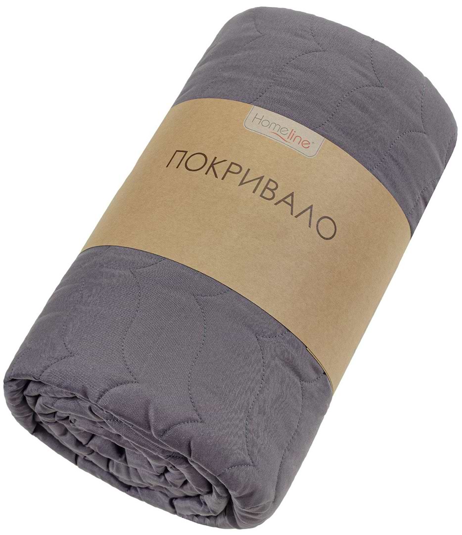 Покривало полуторне Home Line 160х210 Стьобане (113) сірий (178208)