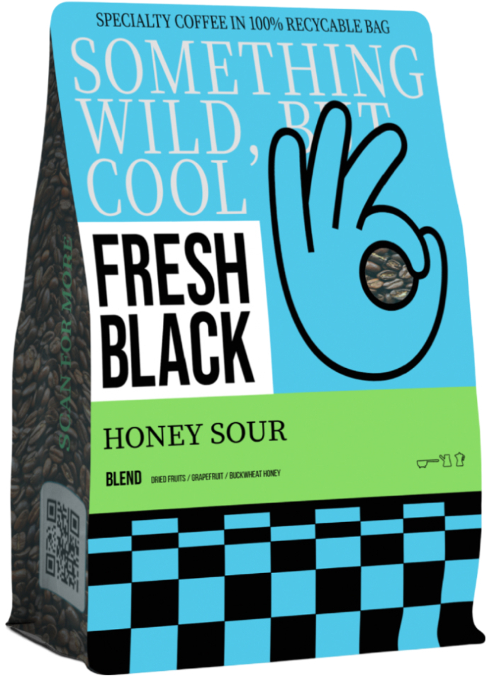 Кава в зернах Fresh Black  Honey Sour 200г - Фото 1