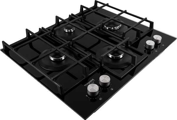 Фото - Духова шафа + варильна поверхня газова Hotpoint-Ariston FA5S841JBLGHA + HAGS61FBK