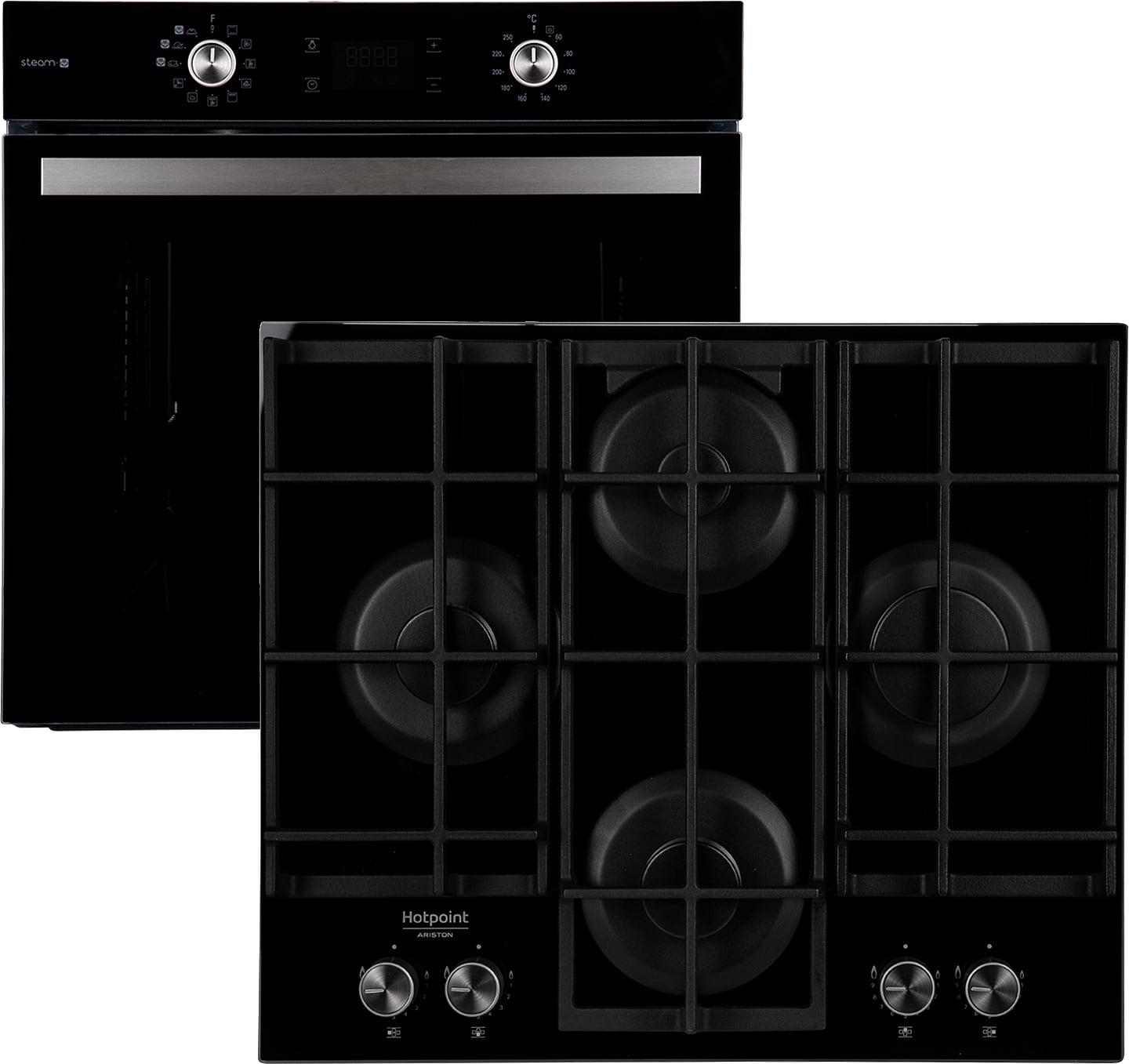 Духовой шкаф + варочная панель газовая Hotpoint-Ariston FA5S841JBLGHA + HAGS61FBK - Фото 1