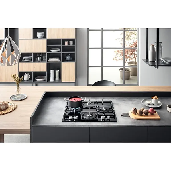 Фото - Варильна поверхня газова Hotpoint-Ariston HAGS61FBK