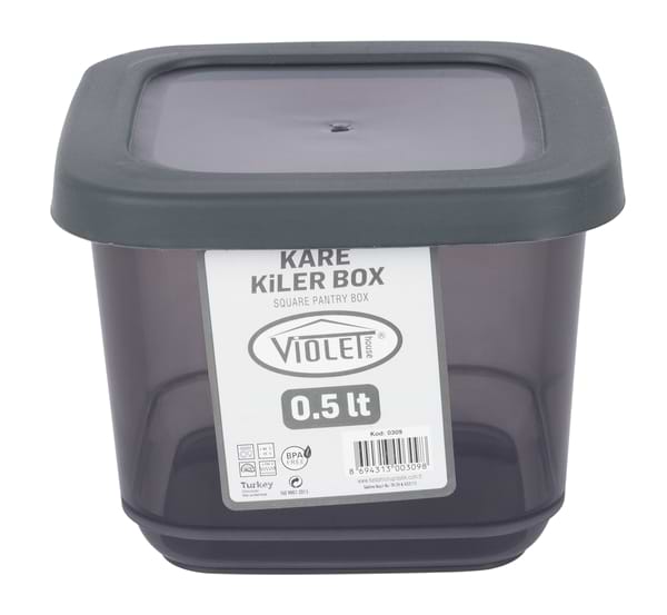 Ємність для сипучих VIOLET HOUSE 0309 Transparent Black 0.5 л