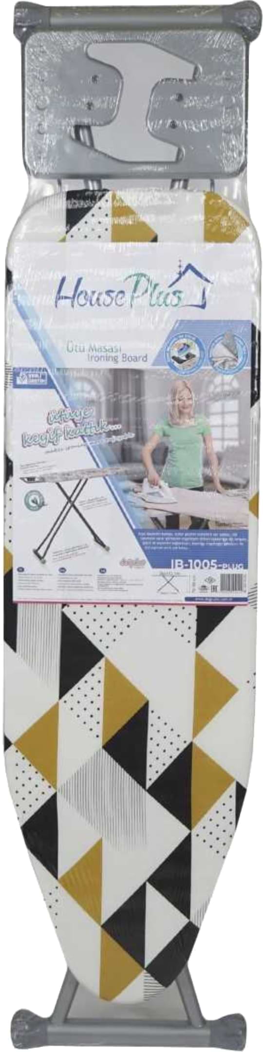 Фото - Гладильная доска Dogrular HOUSEPLUS IB 1005-PLUG цельнометал.з перфорацией с розеткой 36*112 см