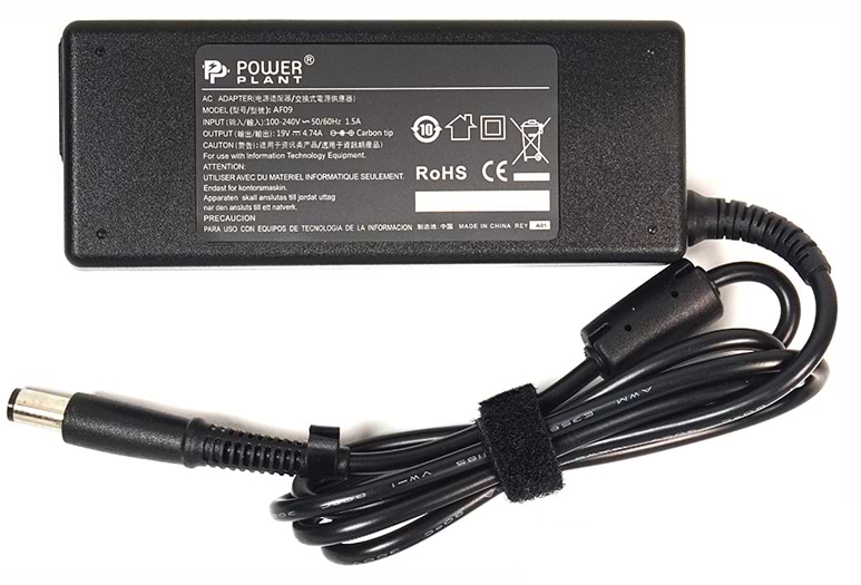 Зарядное устройство для ноутбука PowerPlant HP 220V 19V 90W 4.74A (HP90F7450) - Фото 1