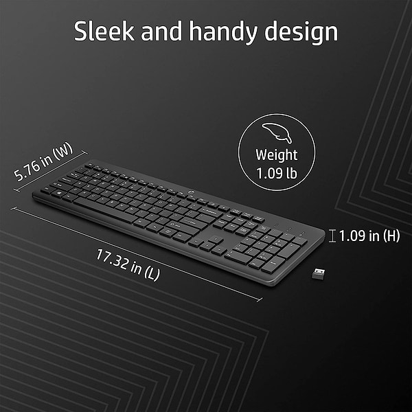 Фото - Клавіатура бездротова HP 230 WL Black (3L1E7AA)
