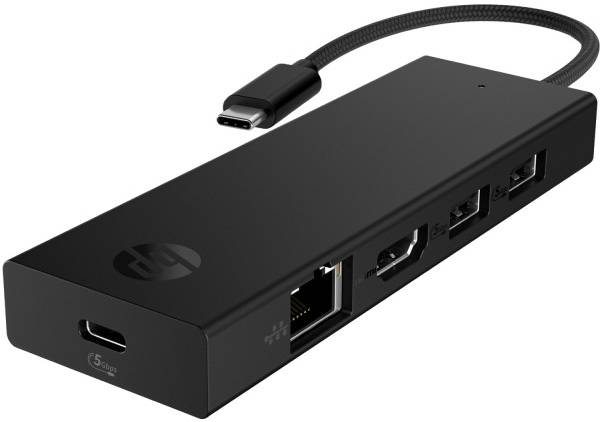 Хаб USB HP USB 3.0 - HDMI/USB2.0x2/USB-C PD/Ethernet Hub (BR1U3AA)