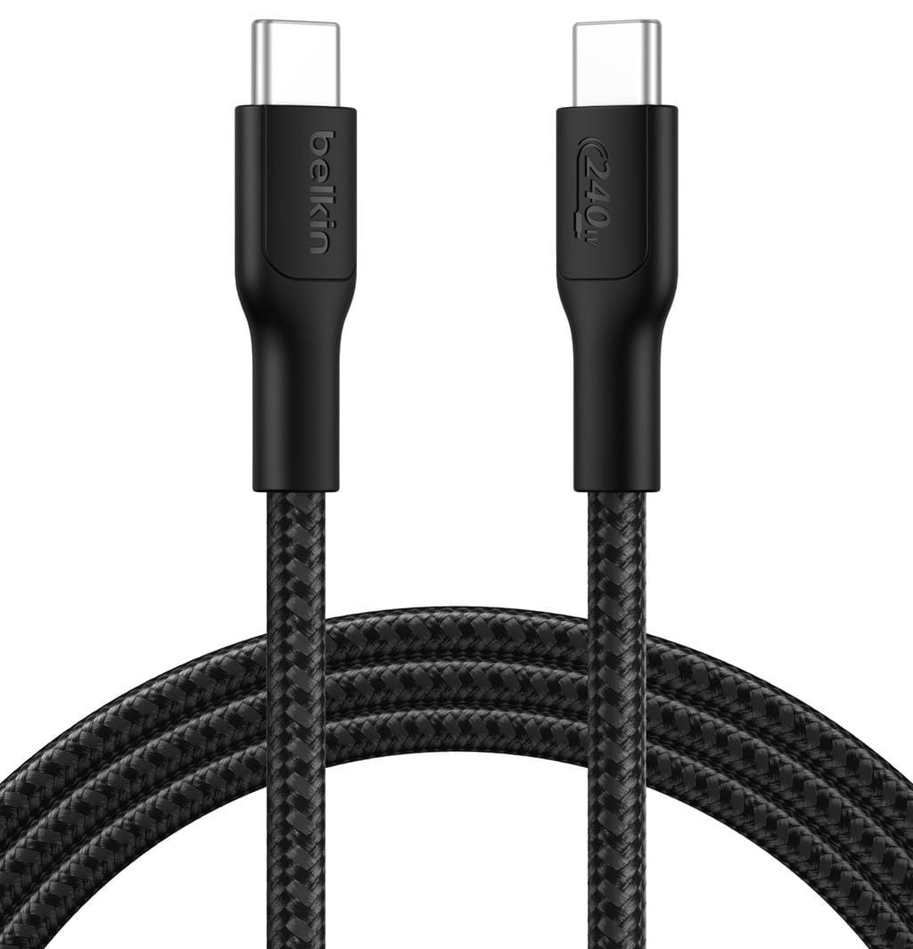 Кабель синхронізації даних Belkin USB-C > USB-C 2m 240Вт, Type-C Black (CAB025HQ2MBK) - Фото 1
