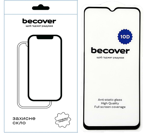 Фото - Захисне скло для смартфону BeCover Samsung Galaxy A14 4G SM-A145/A14 5G SM-A146 10D Black (711518)
