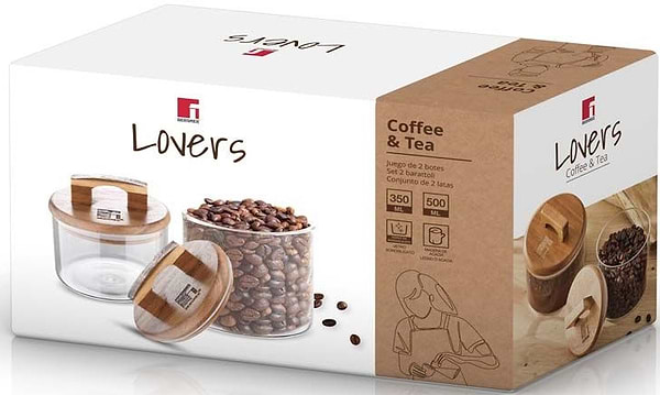 Фото - Набор емкостей для хранения Bergner Coffee & tea lovers 2 шт. (BG-20503-MM)