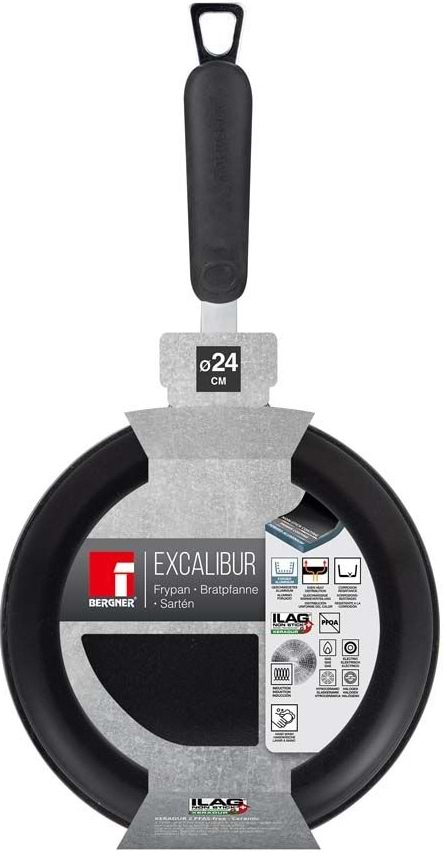 Фото - Сковорода универсальная Bergner Excalibur 24 см (BG-36088-GY)