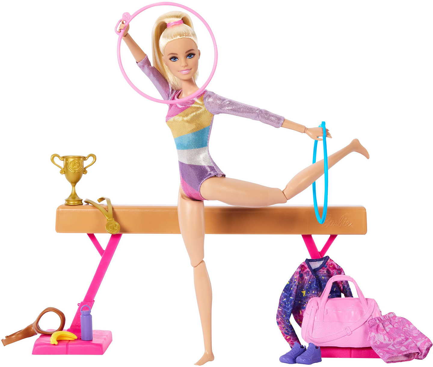 Ляльковий набір Barbie "Тренування з гімнастики" (HRG52) - Фото 1
