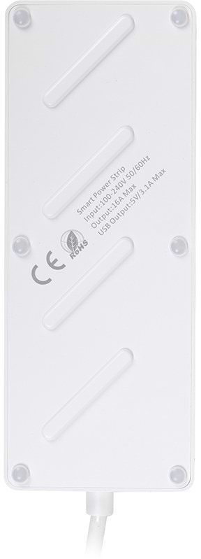 Фото - Мережевий фільтр Tuya Smart 1.8 м 16A 4 розетки 4xUSB (HS082383)