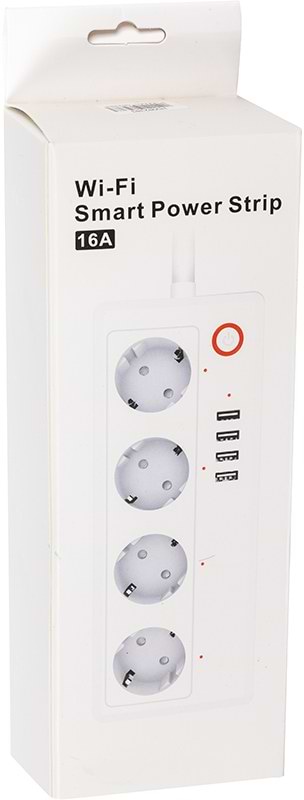 Фото - Мережевий фільтр Tuya Smart 1.8 м 16A 4 розетки 4xUSB (HS082383)