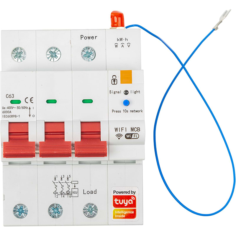 Релейний вимикач Tuya 3P, Wi-Fi, RS485, 63A (HS084066)