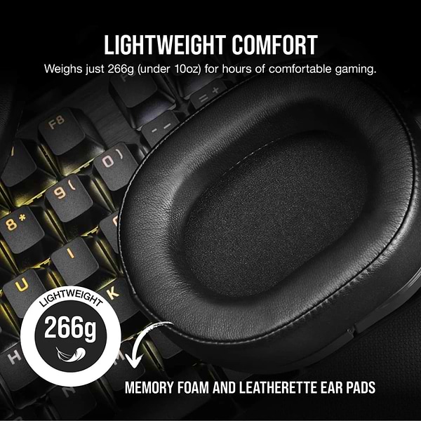 Фото - Гарнитура беспроводная игровая Corsair HS55 Wireless Gaming Dolby 7.1 Carbon (CA-9011280-EU)