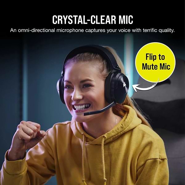 Фото - Гарнитура беспроводная игровая Corsair HS55 Wireless Gaming Dolby 7.1 Carbon (CA-9011280-EU)