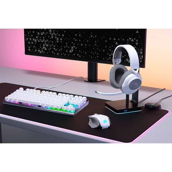 Фото - Гарнітура бездротова ігрова Corsair HS55 Wireless Gaming Dolby 7.1 White (CA-9011281-EU)