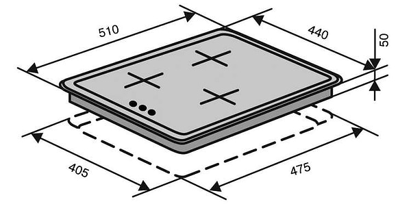 Фото - Варильна поверхня газова Ventolux HSF430-S3G CEST (IVORY)