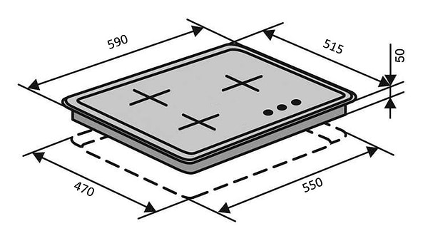 Фото - Варильна поверхня газова Ventolux HSF630-T3G CESTB (BK)