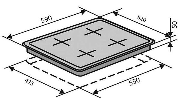 Фото - Варильна поверхня газова Ventolux HG640-DA3 CEST (AN)