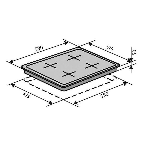 Фото - Варочная панель газовая Ventolux HG640-DA3 CS (X)