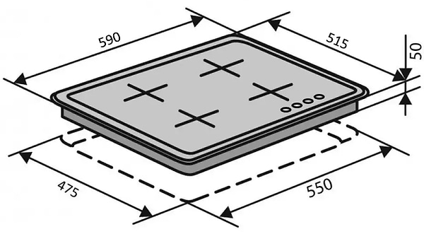 Фото - Варильна поверхня газова Ventolux HG640-TA3G CEST (WH)