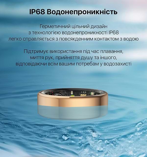 Фото - Смарт-кольцо INSPIRE HSR02 размер 9 Gold (HSR02-9-gold)