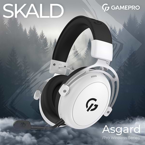 Фото - Гарнітура бездротова ігрова GamePro Asgard Skald (HSW160W)
