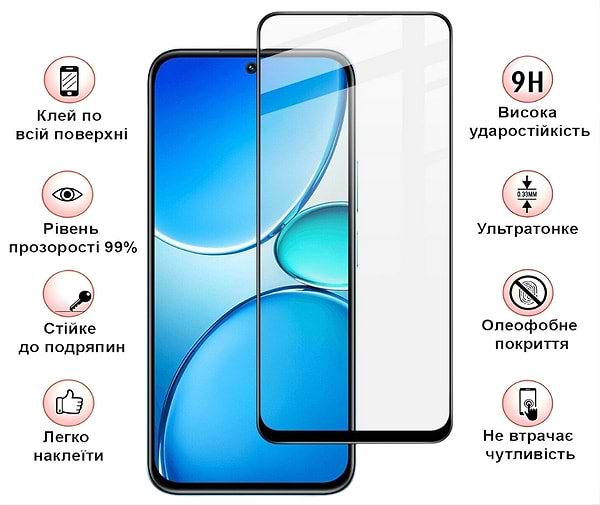 Фото - Захисне скло для смартфону BeCover for Realme C85 5G Black (715139)