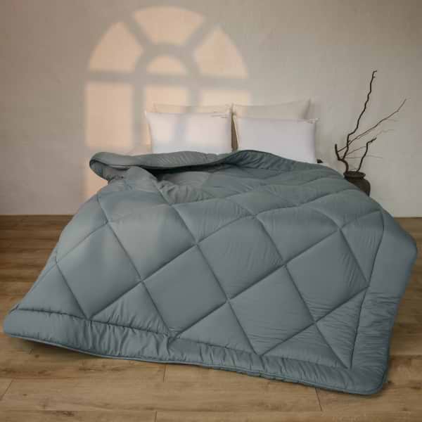 Одеяло всесезонное двуспальное евро MirSon Eco-Soft №9008 Eco Light Gray 220x240 см (2200005995259)