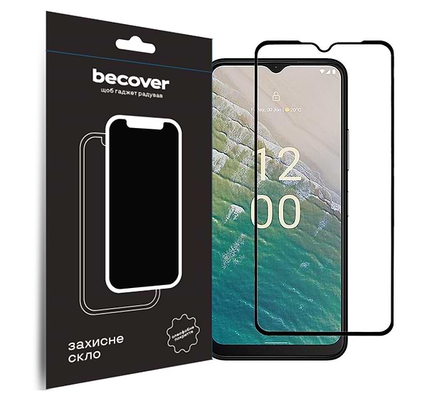Фото - Захисне скло для смартфону BeCover Nokia C32 Black (709739)