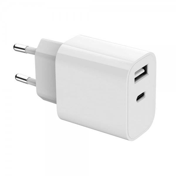 Фото - Сетевое зарядное устройство Gembird 1xUSB-A+1xUSB-C 5V/2.4A 12W (TA-UC-2AC12-01)