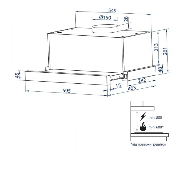 Фото - Вытяжка встраиваемая Minola HTL 6314 I 750 LED