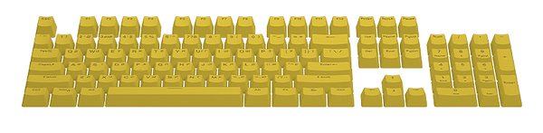 Фото - Додаткові змінні клавіші для клавіатури Hator First Ukrainian PBT keycaps UKR/ENG/rU Yellow (HTS-139)