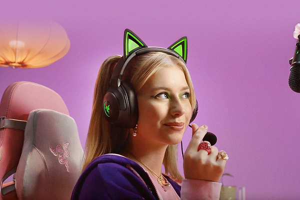 Фото - Гарнітура дротова ігрова Razer Kraken Kitty V2 Black USB (RZ04-04730100-R3M1)