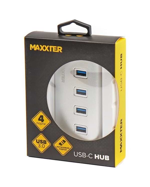 Фото - Хаб USB Maxxter HU3C-4P-01