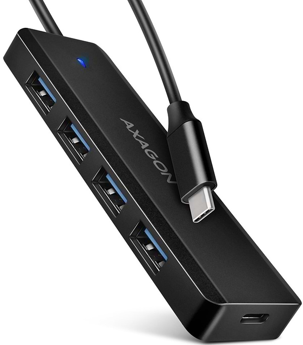 Фото - Хаб USB AXAGON USB-C 5Gbps TRAVEL 20 см Type-C Black (HUE-C1C)