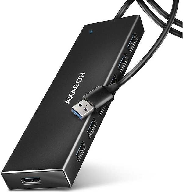 Фото - Хаб USB AXAGON SuperSpeed USB-A FLAT 1m USB-A Black