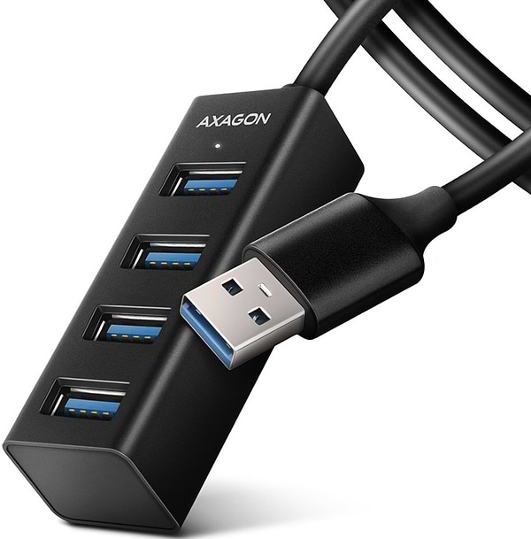 Фото - Хаб USB AXAGON SuperSpeed USB-A MINI USB-A 120 см Black (HUE-M1AL)