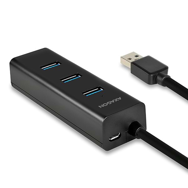 Фото - Хаб USB AXAGON USB3.0 CHARGING 1.2m Cable, MicroUSB Charging, Black (HUE-S2BP)