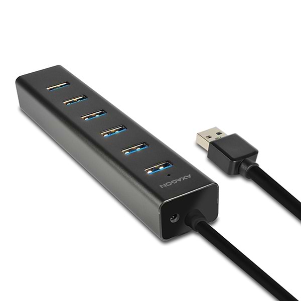 Фото - Хаб USB AXAGON USB3.0 CHARGING 40 см USB-A cable, Black (HUE-SA7BP)
