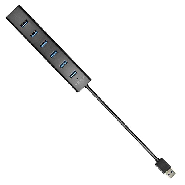 Фото - Хаб USB AXAGON USB3.0 CHARGING 40 см USB-A cable, Black (HUE-SA7BP)